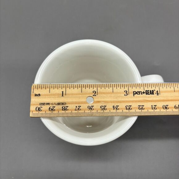 Fiesta White Mug 10 oz HLC USA Ceramic Coffee Cup Tom and Jerry Style - Picture 3 of 7